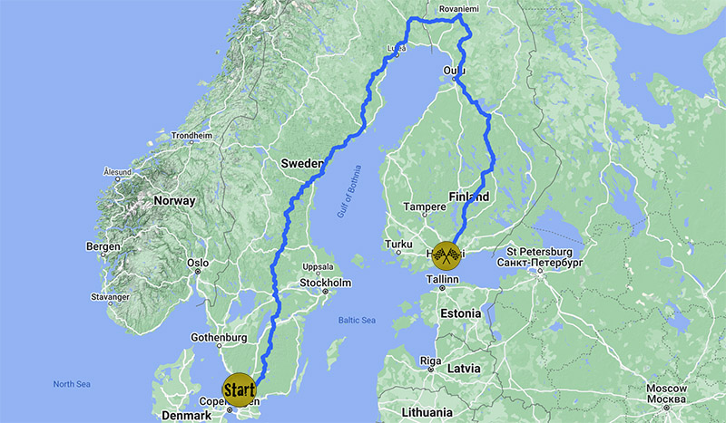 Highway to Helsinki map