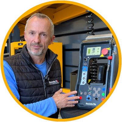 Portrait of Laurent Muguet, Marketing Project Manager at Haulotte