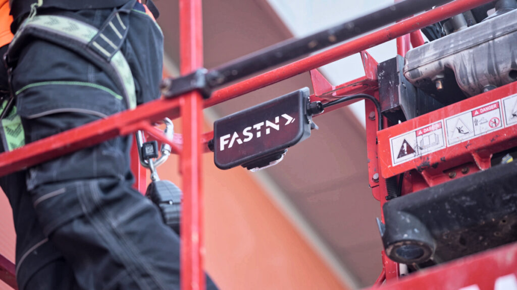 Haulotte MEWP equipped with FASTN for Loxam access